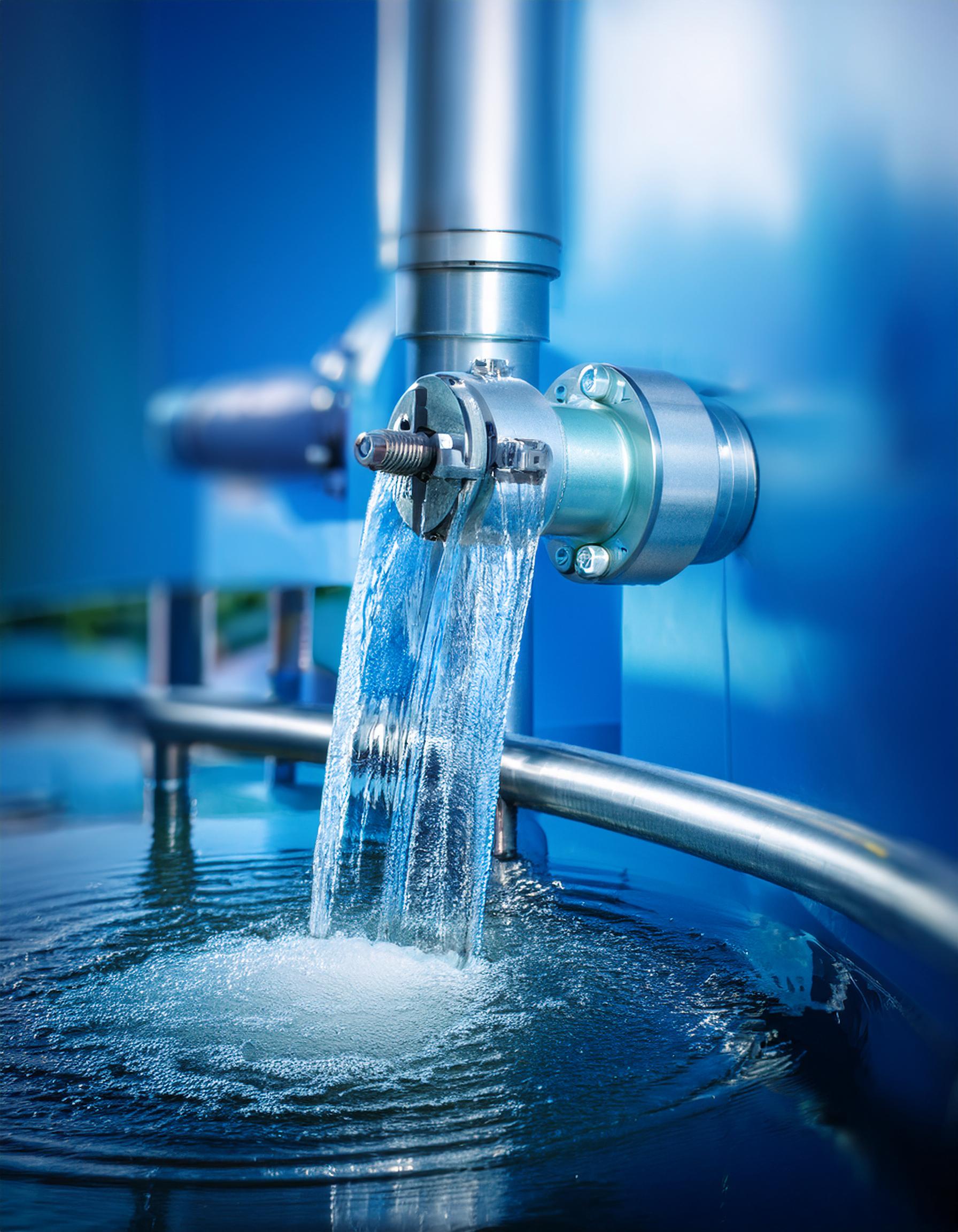 Firefly water treatment with blue background; selective focus 43126